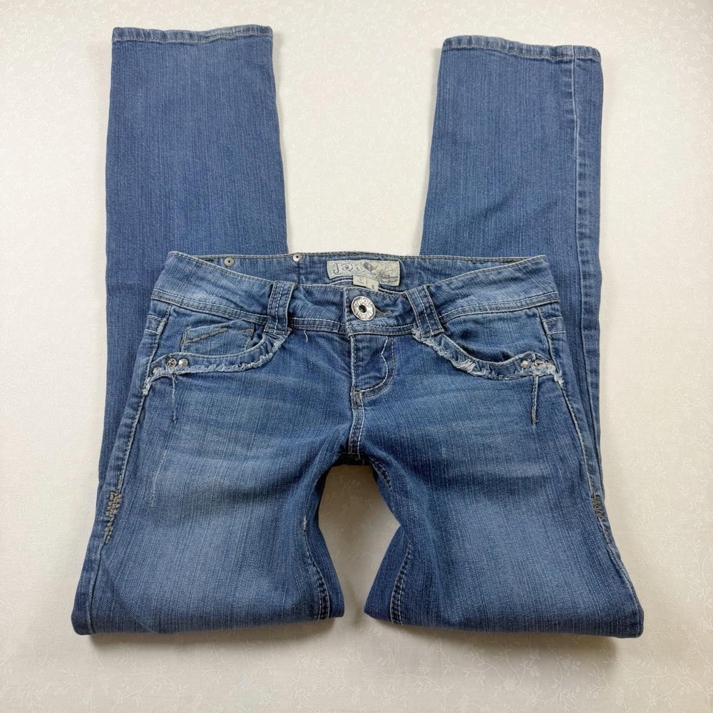 Jolt Y2K Embellished Low Rise Jeans- Size 5